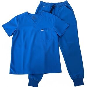 Figs Men's Royal Blue Scrub Set